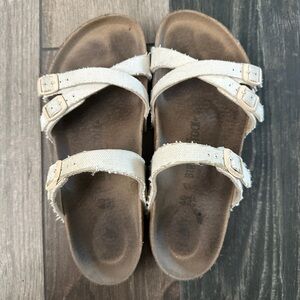 Birkenstock Franca Vegan Sandals in Eggshell size 40 (9/9.5) width regular/wide